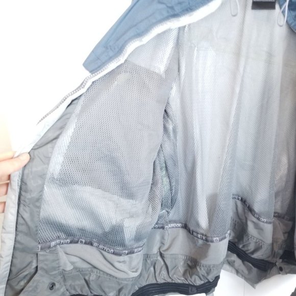 Burton Mens XL Blue Tan Windbreaker Jacket Full Zi - Picture 9 of 11